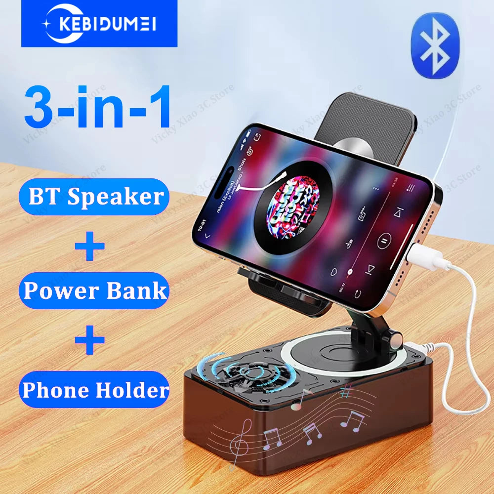 VersaStand 3-in-1: Speaker • Phone Stand • Power Bank