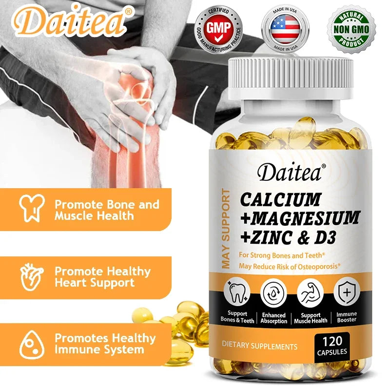 Daitea Calcium Magnesium Zinc Capsules Vitamin D3