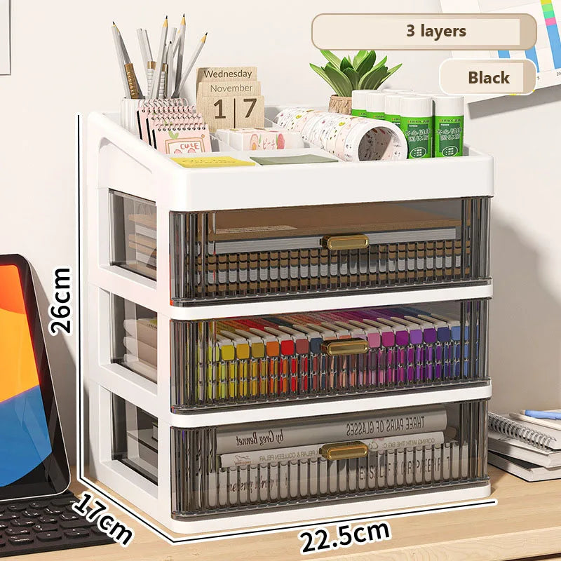 Drawer Storage Desk Organizer Stationery Transparent