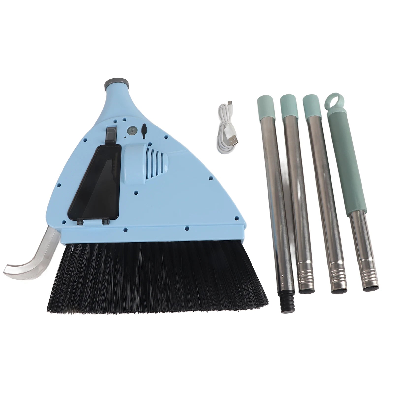 2-in-1 Vacuum Broom: Cordless, USB charging, for quick cleanups anywhere! 🏠✨