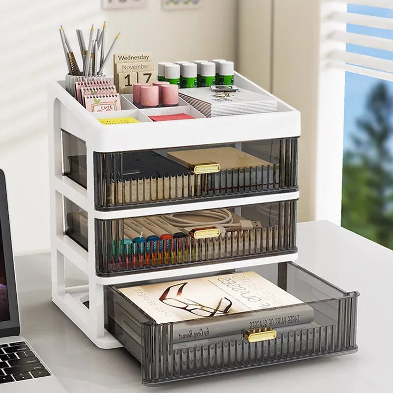Drawer Storage Desk Organizer Stationery Transparent