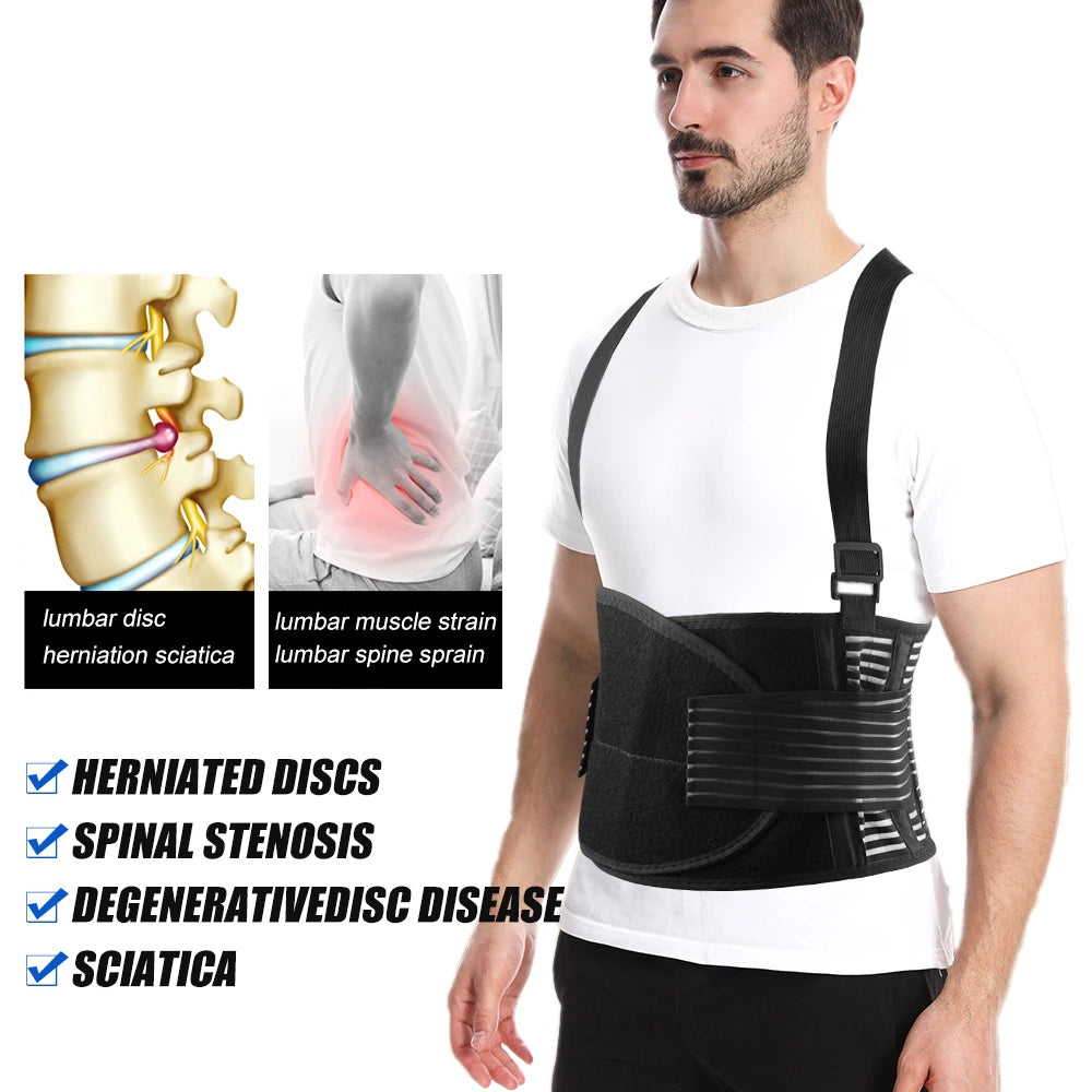 Back Brace Lower Lumbar Support for Heavy Lifting
