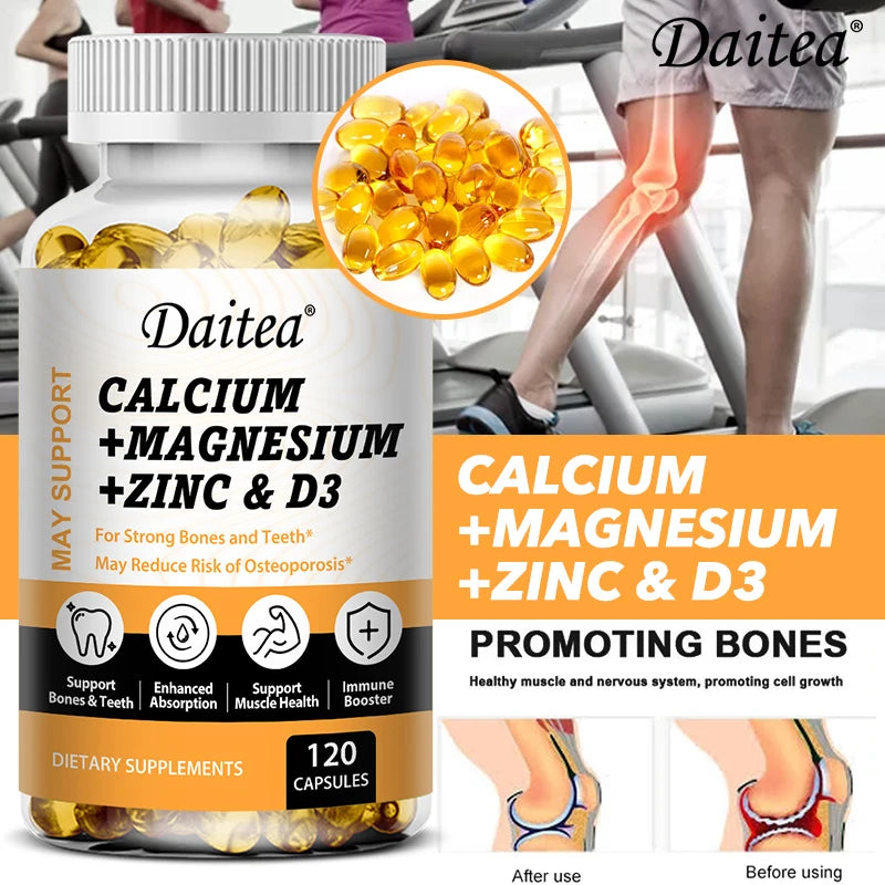 Daitea Calcium Magnesium Zinc Capsules Vitamin D3