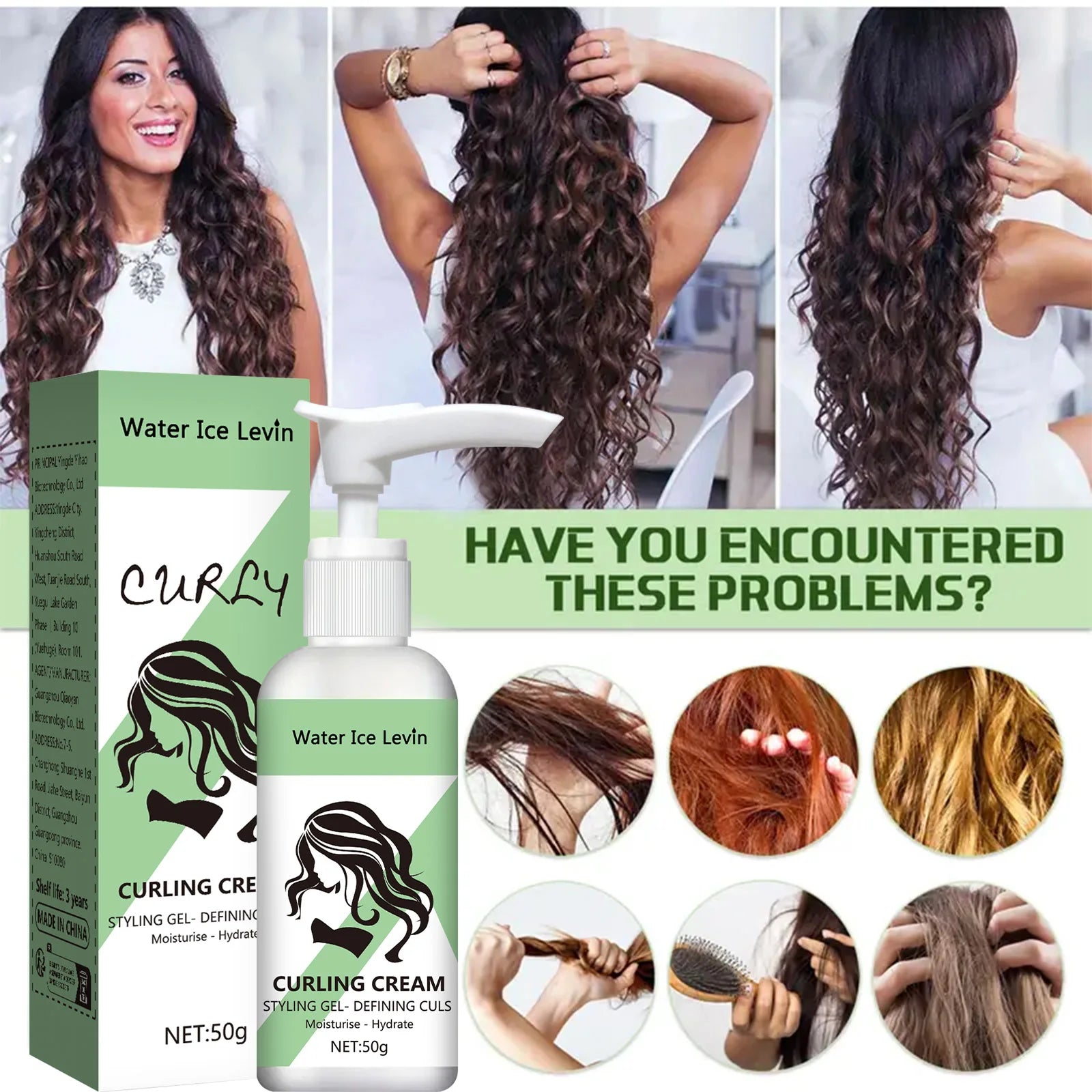 Curly hair Styling cream