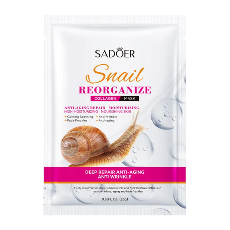5pcs Snail Collagen Face Mask