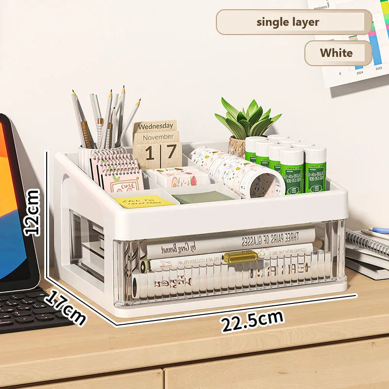 Drawer Storage Desk Organizer Stationery Transparent